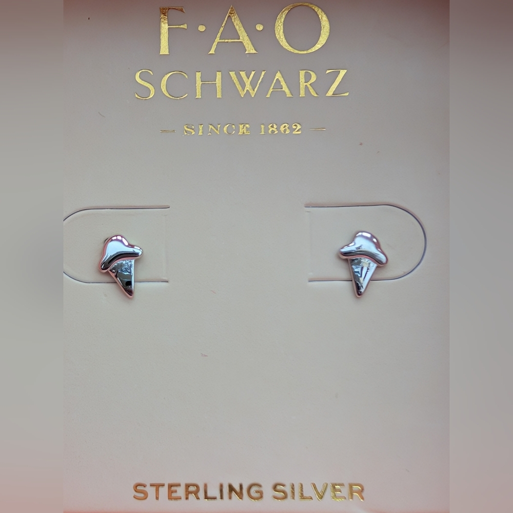 FAO Schwarz Sterling Silver Ice Cream Earring Studs
